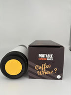 Portable Electric Espresso Machine, Travel Coffee Maker Brewer Compatible with Ground Coffee & NS Capsules (White with LCD Screen)