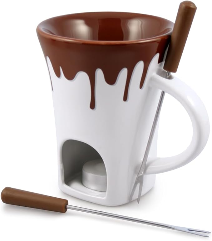 Swissmar F12064 4-Piece Nostalgia Chocolate Fondue Mug Set