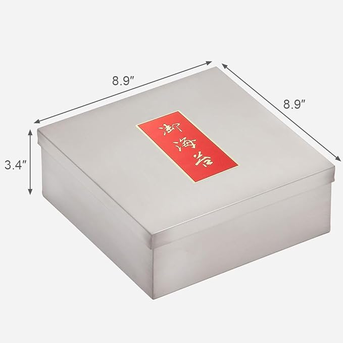 TIKUSAN Japanese Seaweed Container Sushi Nori Can Made in Japan Stainless Steel (Extra Large)