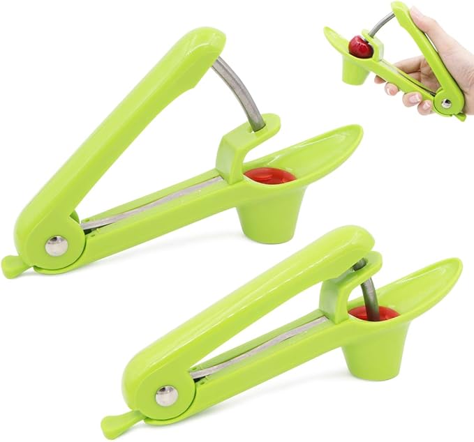 2 Pcs Cherry Pitter Tool Olives Pitter Device Cherry Stoner Core Seed Remover Fruits Corer for Kitchen Accessories Gadgets Tools