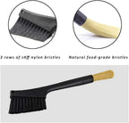 Powder Cleaning Brush Tools,Coffee Bean Grinder Brush and Counter Sweep Brush
