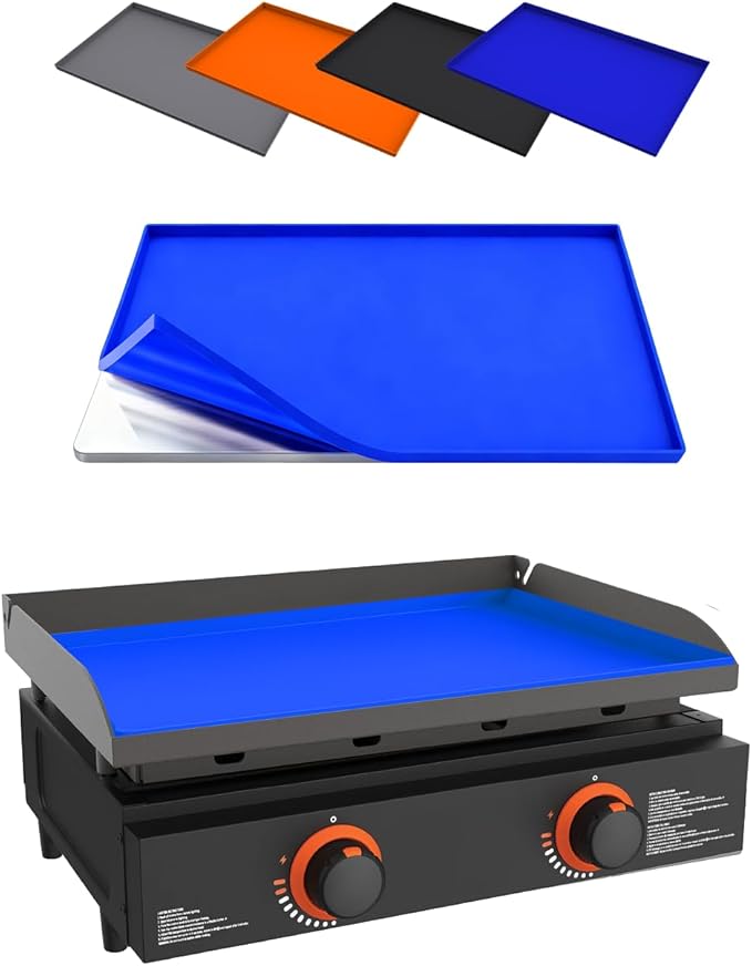 KITCHEN PERFECTION 22" Premium Silicone Griddle Cover Mat For Blackstone Griddle 22 Inch - Hermetic Protection From Rust & Debris All Year, Fits All Blackstone 22 Inch Models - Food Grade Silicone