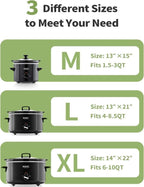 KOOC Slow Cooker Liners 13"x21" 20 Count Cooking Bags Pot Liners Disposable Bags Fit 3 qt to 8.5 qt Slow Cooker BPA Free, 2 Packs (20 Liners Total)