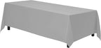 Gee Di Moda Rectangle Tablecloth - 70 x 120 Inch Silver Table Cloth for 6 or 8 Foot Rectangle Table - Heavy Duty Washable Fabric - for Buffet Table, Holiday Party, Dinner, Wedding & Baby Shower