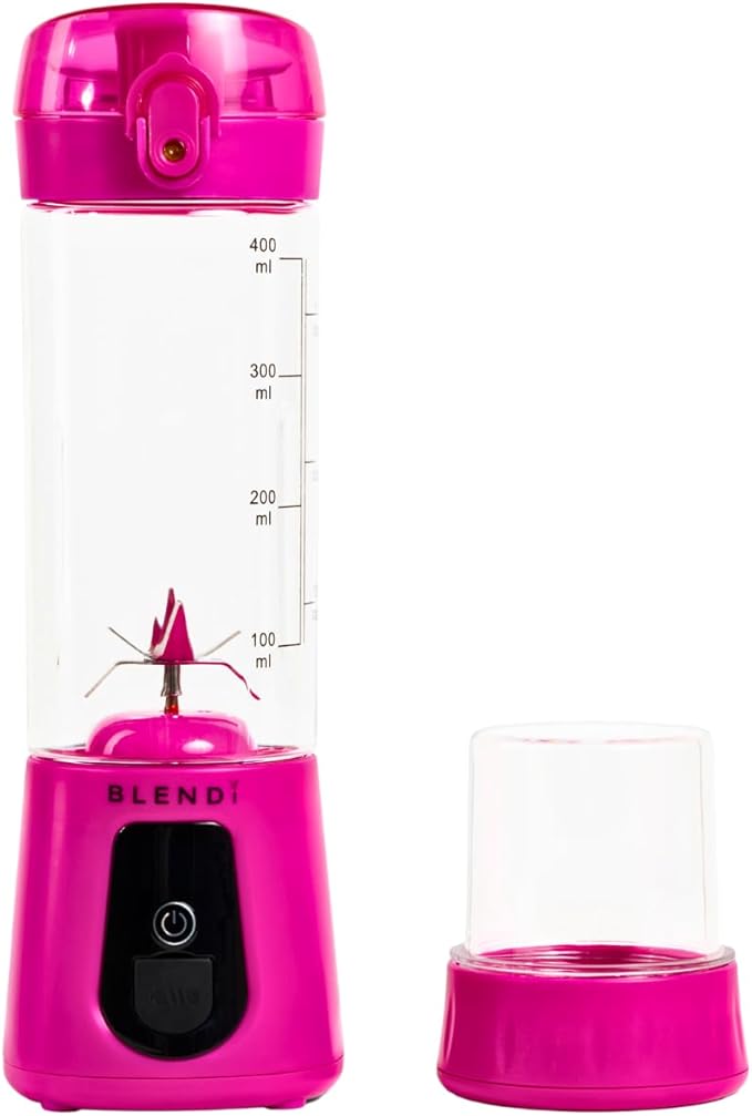 BLENDi Pro+ Portable Blender (New 2025 Model, 17.5oz, Hot Pink) – Upgraded Ice Crushing 120W Motor, USB-C Rechargeable, Cordless Personal Blender Smoothies & Shakes – BPA-Free, Travel-Friendly