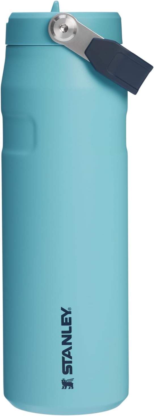 Stanley IceFlow Flip Straw 2.0 Water Bottle 24 oz | Built-In Straw for Travel and Sports | Lightweight and Leak Resistant | Insulated Stainless Steel | BPA-Free | Agave
