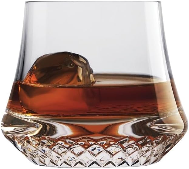 NUDE Whiskey Glasses Set of 4 SOF – 8.5 oz Premium Lead-Free Crystal Old Fashioned Rocks Glasses for Whisky, Scotch & Bourbon – Heavy Base, Dishwasher Safe, Luxury Gift Boxed Set Barware