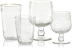 Zodax Tuscan Handmade Etched Glass - Sets of 4 (DOF)