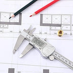 Electronic Digital Caliper, inch/Millimeter/Fraction Conversion,LCD Screen displays 0-6" Caliper Measuring Tool, Automatic Shutdown, Suitable for DIY/Jewelry Measurement