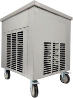 Commercial Fried Ice Cream Machine Single Pan Commercial Ice Roll Maker 20" Square Fried Ice Cream Pan Yogurt Fry ice Cream Machine for Bars/Cafes/Dessert Shops
