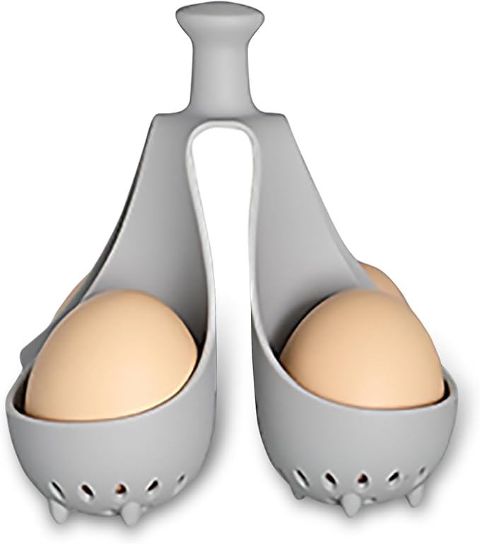 Egg Poacher,Egg Cooker for Making Soft or Hard Boiled Eggs,Poached Egg Brackets for Easy Cooking (4 egg)