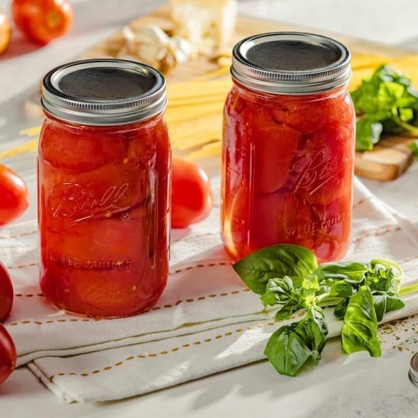 Ball Glass Mason Jars with Lids and Bands, Used for Canning, Pickling, Juice, Jam, Jelly (Quart, 32 Ounce (Pack of 4))