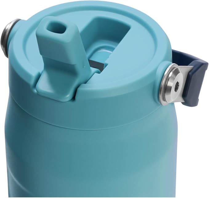 Stanley IceFlow Flip Straw 2.0 Water Bottle 24 oz | Built-In Straw for Travel and Sports | Lightweight and Leak Resistant | Insulated Stainless Steel | BPA-Free | Agave