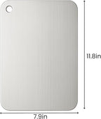 Titanium Cutting Board, 100% Pure Titanium Cutting Boards for Kitchen – Non Stick, Food-Grade, Hygiene & Durability Chopping Mat, Double Sided Chopping Board, Dishwasher Safe (12 x 8 inch)