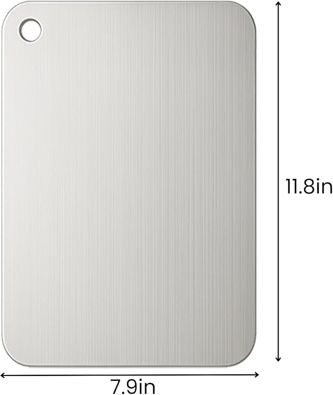 Titanium Cutting Board, 100% Pure Titanium Cutting Boards for Kitchen – Non Stick, Food-Grade, Hygiene & Durability Chopping Mat, Double Sided Chopping Board, Dishwasher Safe (12 x 8 inch)