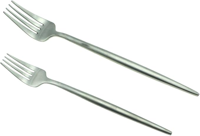 JASHII 18/10 Stainless Steel 5-Piece Matte Silver Flatware Set,Dinner Knife Fork Salad Fork Dessert Spoon, Service for 1, Luxury Silverware Cutlery Utensil Sets