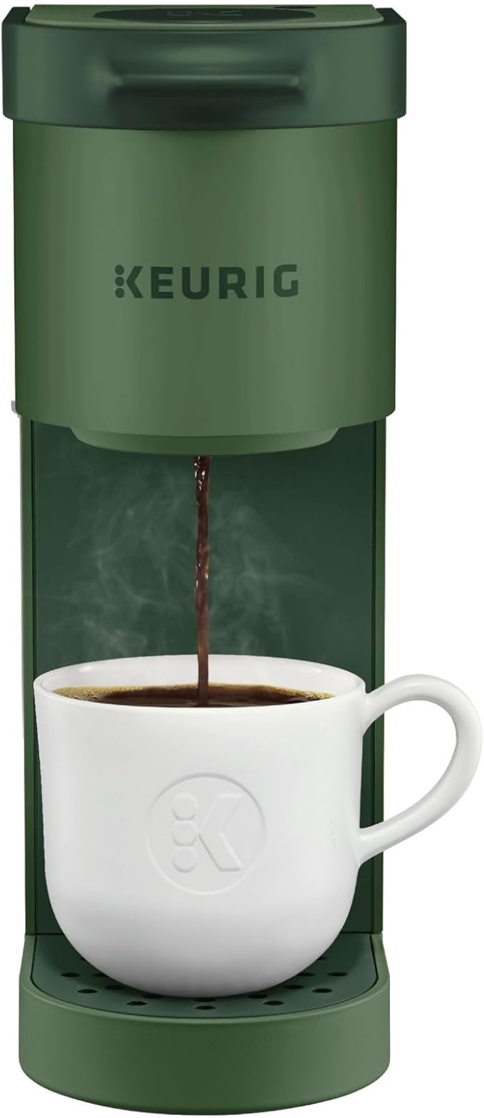 Keurig K-Mini Single Serve K-Cup Pod Coffee Maker, 6 to 12oz Brew size, with Cord Storage, Perfect for Small Spaces, Evergreen