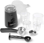 EspressoWorks 19-Bar Espresso, Latte and Cappuccino Maker 10-Piece Set - Brew Cappuccino and Latte with One Button - Espresso Machine with Milk Steamer 1250W - Coffee Gifts (Black)