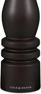 Cole & Mason London Refillable Spice Mill - Kitchen & Home Accessory - Table Salt Grinder - Salt Mill with Ceramic Mechanism - 11", Chocolate Wood