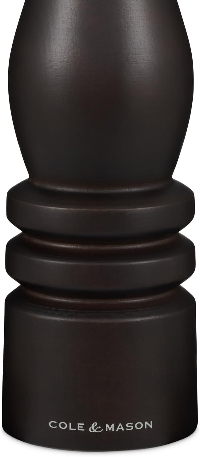 Cole & Mason London Refillable Spice Mill - Kitchen & Home Accessory - Table Salt Grinder - Salt Mill with Ceramic Mechanism - 11", Chocolate Wood