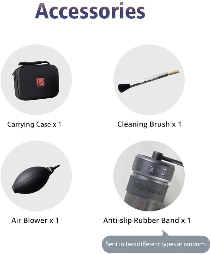 1Zpresso K-Ultra Manual Coffee Grinder Silver with Carrying Case, Assembly Consistency Grind Stainless Steel Conical Burr, Foldable Handle, Numerical External Adjustable Setting, All-Round Grinder