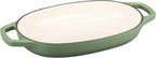 Enameled Cast Iron Dutch Oven Pot with Lid, Oval Dutch Oven for Bread Baking, Bread Oven for Homemade Sourdough Bread Baking, 5qt, Pistachio Green