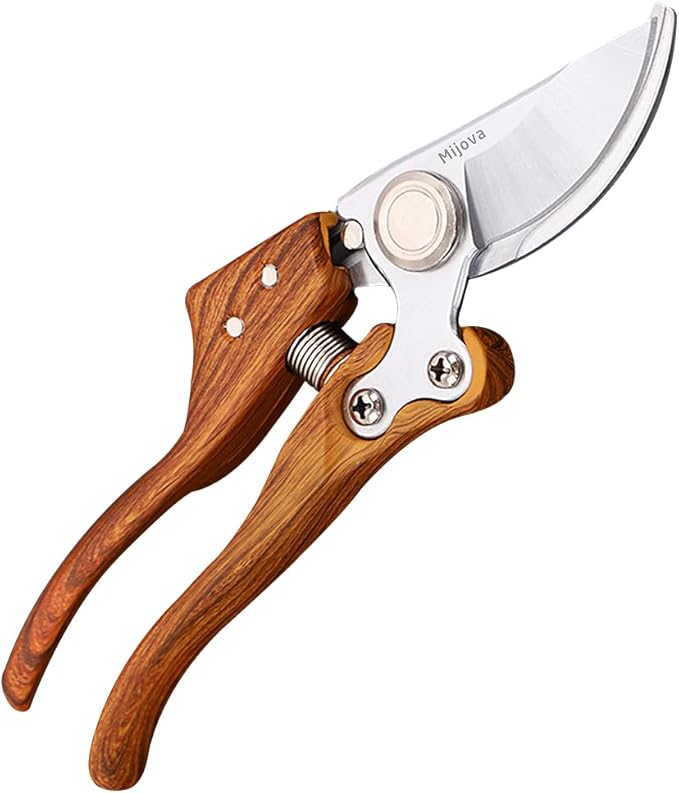 Garden Pruners, Heavy Duty Garden Clippers,Pruning Shears with Adjustable Thumb Lock,Hand Gardening Tools Pruners,Stainless Steel Sharp Gardening Scissors (Classic)