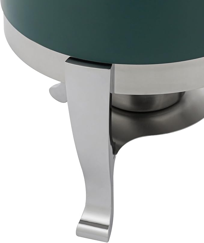 Coffee Urn with Fuel Holder 3.5 Gal/13L, Stainless Steel Beverage Dispenser Hot Drink Dispenser with Stand, Tea Water Coffee Chafer Urn for Parties Buffet Catering Commercial Home (Silver, Green)