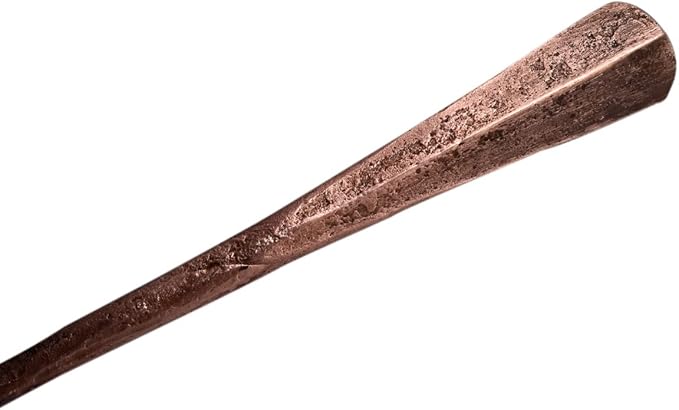 Bold & Divine Ridge Copper 5pcs Flatware Cutlery Set, Premium Stainless Steel Cutlery Set Service for 1 Include Knife/Fork/Spoon, Solid Stainless Steel Flatware