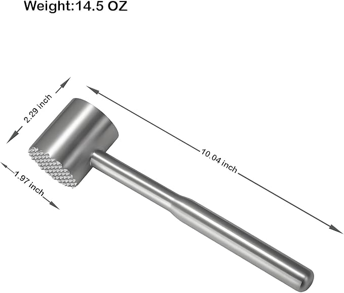 Premium Meat Tenderizer Mallet Tool for KitchenMeat,Mallet Meat Hammer Meat Beater for Tenderizing and Flattening Meat,Meat Pounder Tenderizer for Pounding Meats, Nuts, Shellfish.