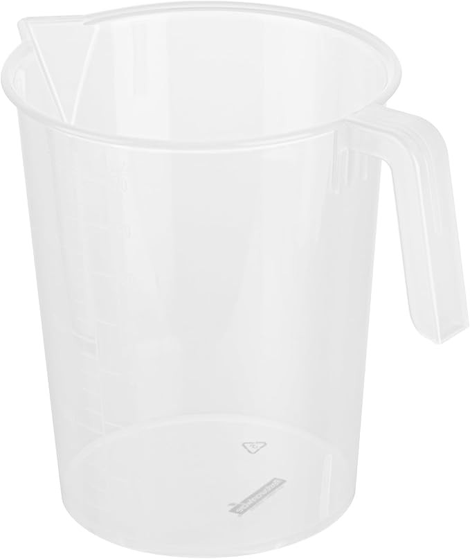Restaurantware Measuring Cups, 2 Quarts Pack of 10 Conical Spout Liquid Measuring Cups Embossed Ml and Oz Graduations, Clear Plastic Scaling Vessel with Handle, For Cooking, Baking, For Oil, Flour