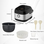 Midea 3L Rice Cooker with Steamer Basket, 6-Cup Uncooked Capacity, Induction Heating & Fuzzy Logic Technology, 24h Delay Start & Keep Warm, Non-Stick Inner Pot