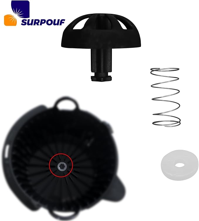 2-Pack Coffee Replacement Brew Basket Spring Loaded Stopper Kits Fits For Mr. Coffee Black and Decker Hamilton Cuisinart coffee maker parts, Parts Number 990117900 990237500 Coffee Machine Accessory