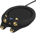 PUSEE Mug Warmer,Coffee Warmer for Desk Candle Warmer Auto Shut Off,Coffee Cup Warmer with 3 Temp Settings,Electric Beverage Warmer Plate for Coffee,Tea,Water Milk and Cocoa(Not Include Cup)