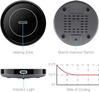 Smart Coffee Warmer, BESTINNKITS Auto On/Off Gravity-Induction Mug Warmer for Office Desk Use, Candle Wax Cup Warmer Heating Plate (Up to 131F/55C) (Black)