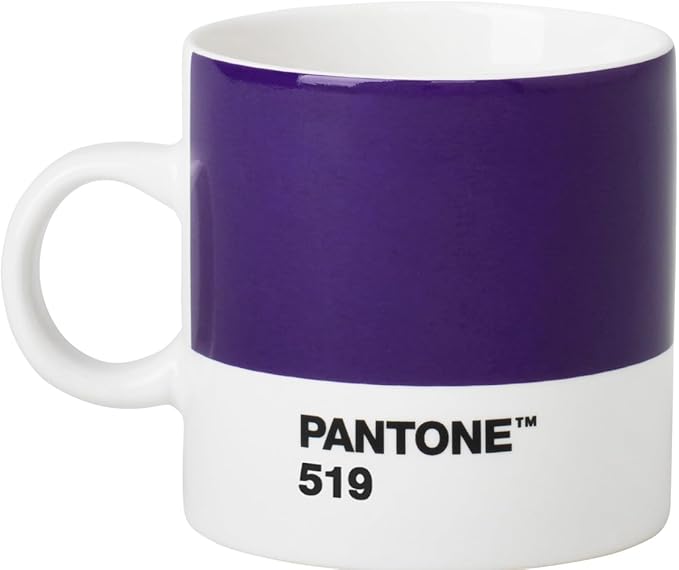 Copenhagen Design PANTONE Ceramic Espresso Cup wih handle - Demitasse - 4oz cup, Violet