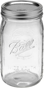 Ball Quart (32oz) Jar with Silver Lid, Wide Mouth, 1 Jar