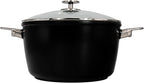 Swiss Diamond Nonstick Hybrid Ceramic and Diamond-Infused Stock Pots With Glass Lid, PFAS- and PFOA-free, Dishwasher & Oven Safe Up To 500 °F (8.5 Quart)