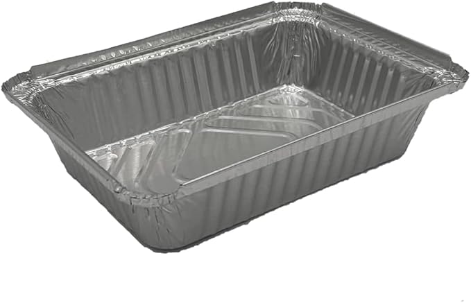 Heavy Duty Disposable Aluminum Foil Pan - Durable Tin Pan for Grilling, Cooking, Heating, Food Storage - Oven Safe, Freezer Safe, Gas & Electric Stovetop Compatible