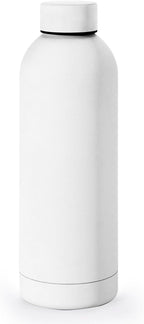 NOBL Stainless Steel Water Bottle,17 oz, 500 ml, Double Wall Vacuum Insulation, Sealed Bottle Keeps Drinks Cold 24 Hrs & Hot 12 Hrs, Leak Proof, Fits Noble Carry-On Cup Holder - White