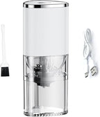 Basics Electric Coffee Grinder - Compact & Powerful Blade Grinder for Coffee Beans, Spices, and Herbs, white