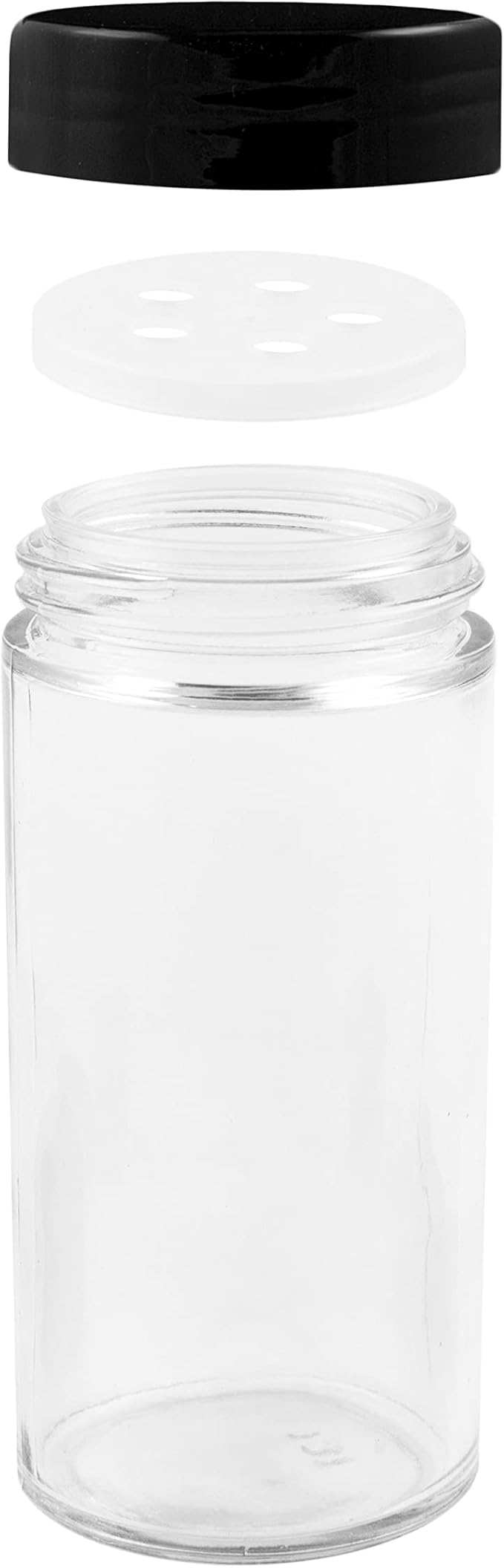 Orii 20 Jar Rotating Stainless Steel Spice Rack - No Spices - Black Lids