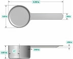 39 mL (8 Teaspoon | 1.32 Oz. | 2.63 Tablespoon) Long Handle Scoop for Measuring Coffee, Pet Food, Grains, Protein, Spices and Other Dry Goods (Pack of 1)
