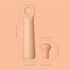 Vacu Vin Wine Saver Loop – Made in the Netherlands – Premium Wine Preserver Pump with Stopper – Reseals & Preserves Red or White Wine – Airtight Air Removal System – Terra