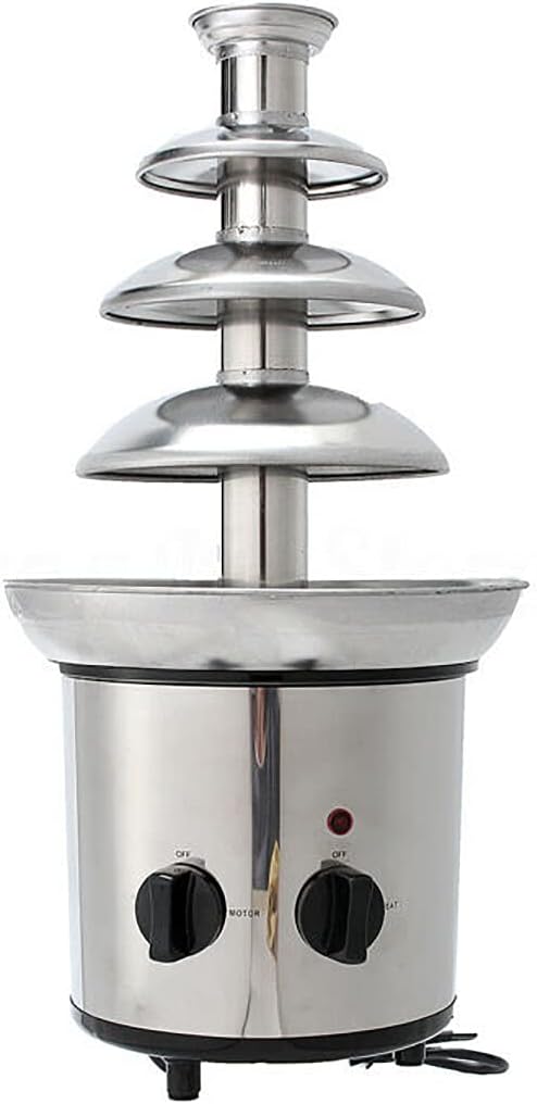 Chocolate Fountain Machine 4 Tier Electric Chocolate Fondue Fountain Machine 4-Pound Capacity for Chocolate Candy Butter Cheese