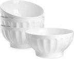 32 OZ Ceramic Soup/Cereal Bowls - White Bowls Set of 4 -Round Bowls for Cereal, Soup, Ice Cream, Fruit, Pasta, Salad, Rice - Dishwasher & Microwave Safe