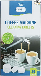 Oradess Coffee Machine Cleaning Tablets, Remove Coffee Oils，calcium deposits and Residue,20 Count