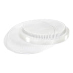 IDL Packaging 9" Round Dome Lid for Aluminum Foil Pan (Pack of 25) - Clear Plastic Lid for 9" Aluminum Container - Disposable Aluminum Pans Cover for Takeout, Serving, Freezing