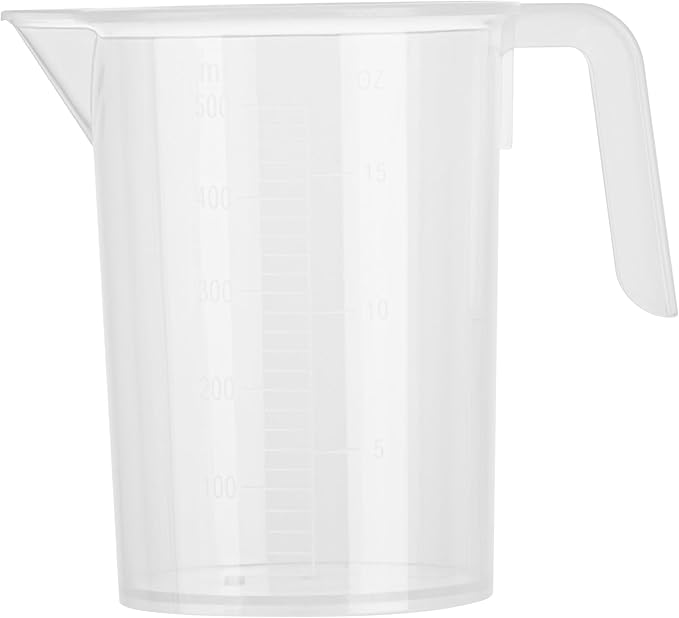 Restaurantware Measuring Cups, 16 Ounce Pack of 10 Conical Spout Baking Measuring Cups, Liquid Scaling Vessel with I-Beam Handle, Embossed Graduations, Clear, Break and Crack Resistant for Baking