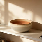 Ceramic Cereal Bowls Set of 4, 21 oz Stoneware Bowls for Soup, Salad, Dessert or Ice Cream - Stackable, Dishwasher & Microwave Safe, Small Rustic Bowls for Kitchen -Terracotta/Reactive Glaze